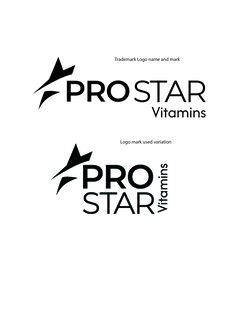 prostar pro star trademark logo name and mark logo mark used variation vitamins vitamins
