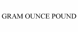 gram ounce pound