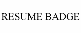 resume badge