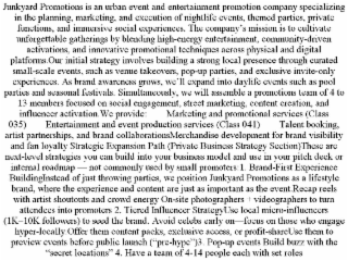 junkyard promotions is an urban event and entertainment promotion company specializing in the planning, marketing, and execution of nightlife events, themed parties, private functions, and immersive social experiences. the company’s mission is to cultivat
