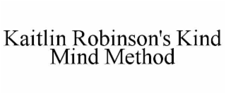 kaitlin robinson's kind mind method
