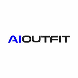 the mark consists of letters "aioutfit" in styled font, with "ai"in blue and "outfit"in black.