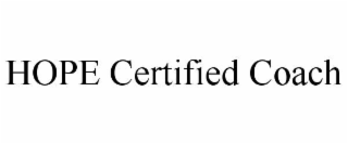 hope certified coach