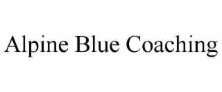 alpine blue coaching