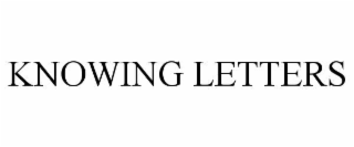 knowing letters