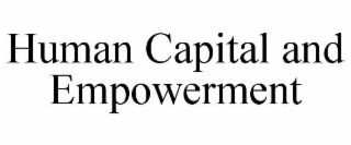 human capital and empowerment