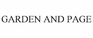 garden and page