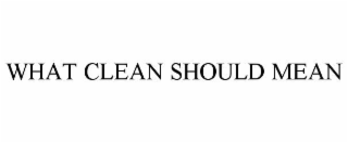 what clean should mean