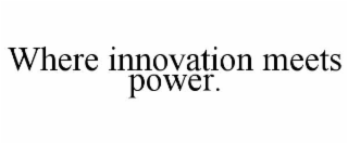 where innovation meets power.