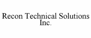 recon technical solutions inc.