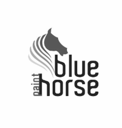 blue horse paint