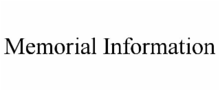 memorial information