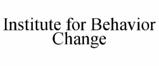 institute for behavior change