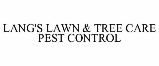 lang's lawn & tree care pest control