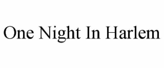 one night in harlem
