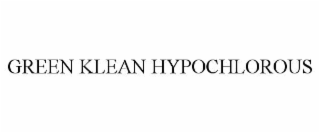 green klean hypochlorous