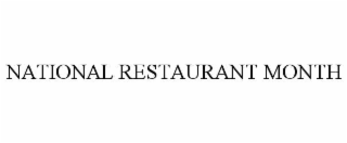 national restaurant month