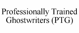 professionally trained ghostwriters (ptg)