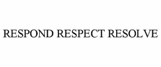 respond respect resolve