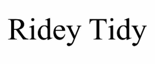 ridey tidy