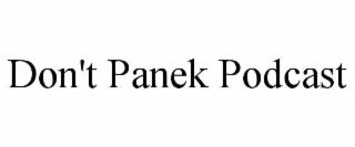 don't panek podcast