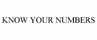 know your numbers