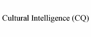cultural intelligence (cq)