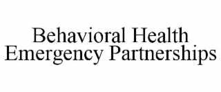 behavioral health emergency partnerships