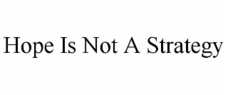 hope is not a strategy