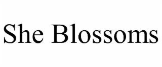 she blossoms