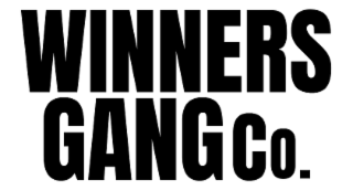 the mark consists of the stylized words winners gang co.