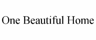 one beautiful home