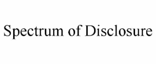spectrum of disclosure