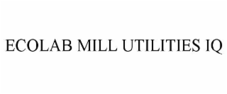 ecolab mill utilities iq