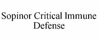 sopinor critical lmmune defense
