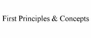 first principles & concepts