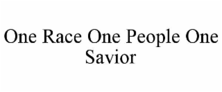 one race one people one savior