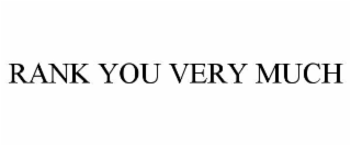 rank you very much