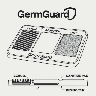 scrub sanitize dry germguard scrub sanitize pad reservoir
