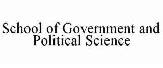 school of government and political science