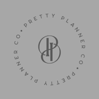 it co pretty h planner planner co. pretty the mark consists of two interlocking p's.