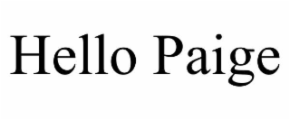 hello paige