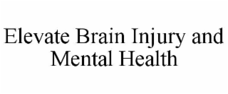 elevate brain injury and mental health