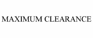 maximum clearance