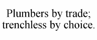 plumbers by trade; trenchless by choice.