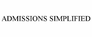 admissions simplified