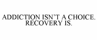 addiction isn’t a choice. recovery is.