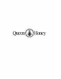 queen honey and the design of a bee with a crown surrounded by a laurel leaf wreath.