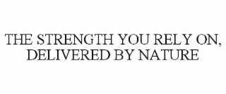 the strength you rely on, delivered by nature