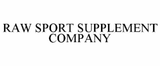 raw sport supplement company
